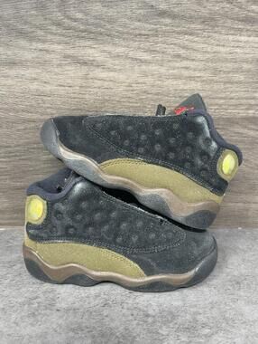Air Jordan 13 Olive Kids Size 8C Toddler Brown Black